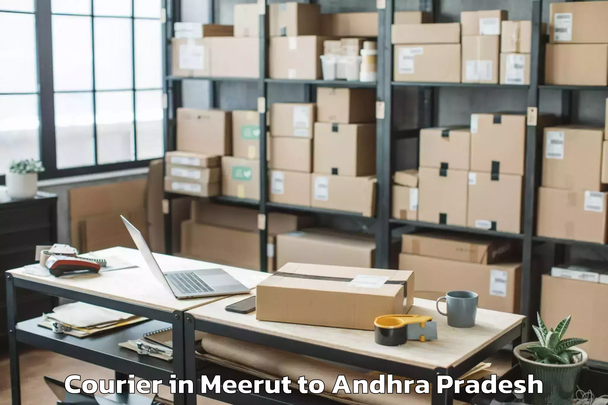 Reliable Meerut to Cherukupalli Courier